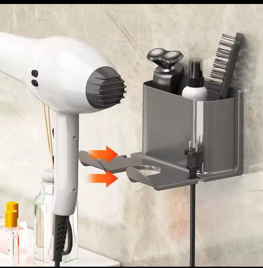 Suport Universal 3-in-1 pentru Uscător de Păr și Accesorii- Montare fără Găuri